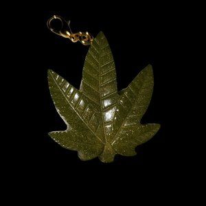 Mary Jane Leaf Keychain